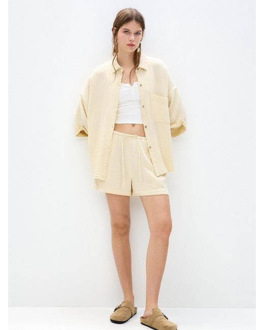 Pull&Bear Natural Bluse