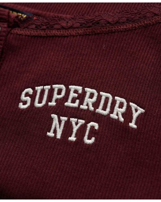 Superdry & Co Purple Top Athletic Essentials
