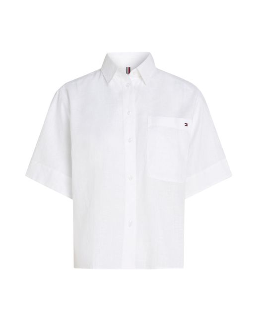 Tommy Hilfiger White Bluse 'Ess'