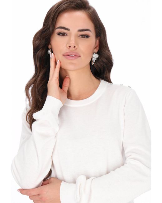 faina White Pullover
