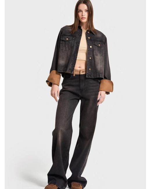 its basic Black Its Basic Übergangsjacke Straight Denim Jacket