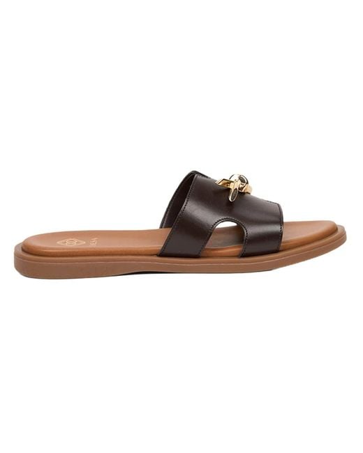 Desa Brown Pantolette Folien