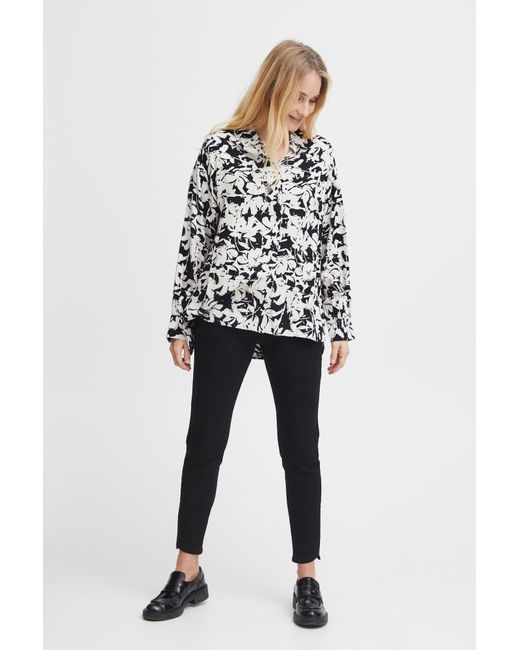 Fransa Black Bluse 'Cina'