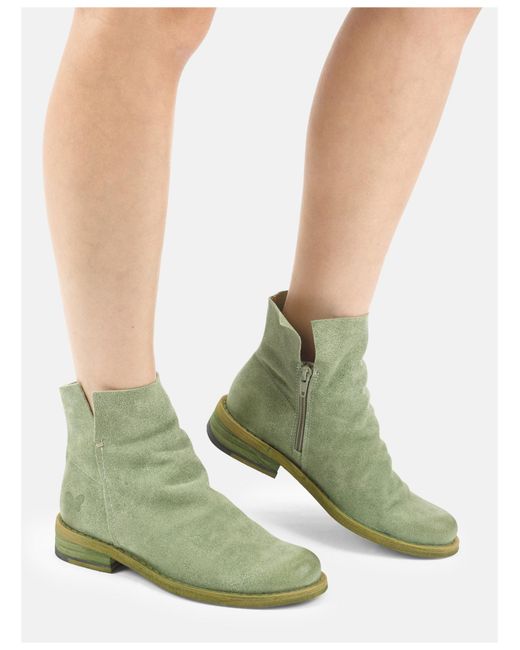 Felmini Green Ankle Boots