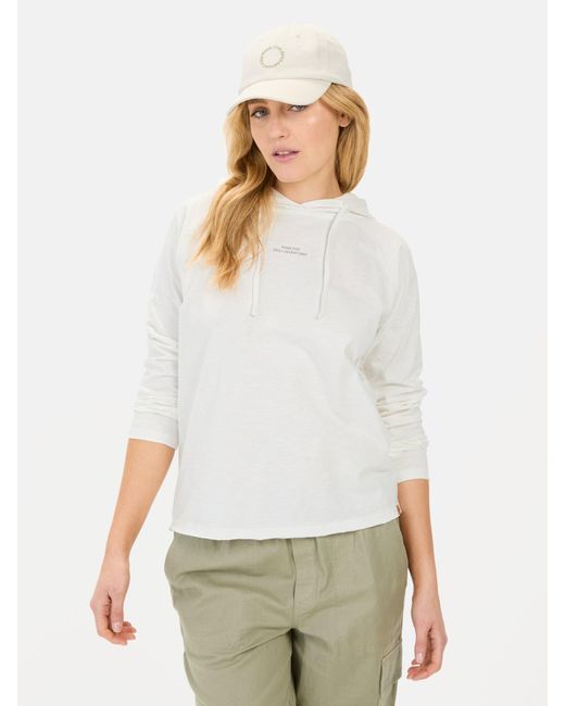 Camel Active White Hoodie Aus Reiner Baumwolle