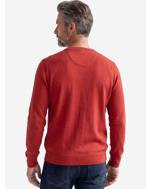 Redmond Pullover Basic in Red für Herren
