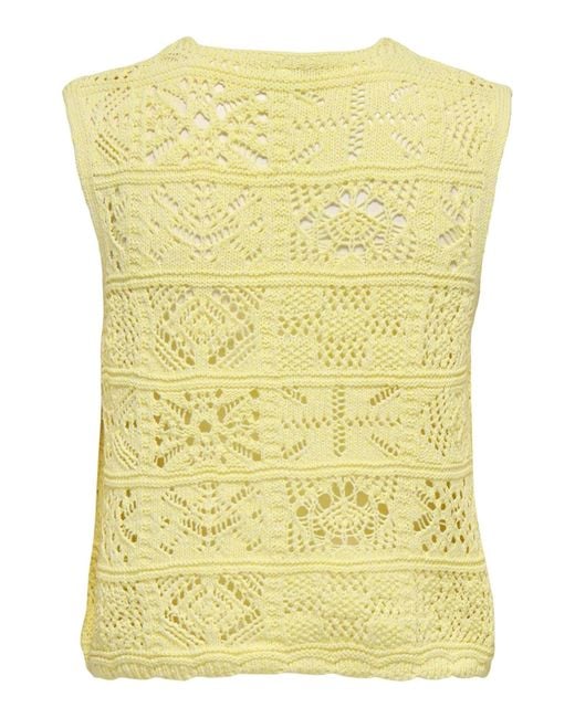 ONLY Yellow Strickweste 'Onlbeach'