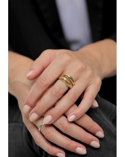 Elli Premium Metallic Ring Chunky Organic