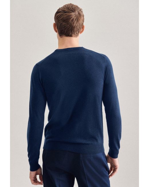 Seidensticker Pullover Schwarze Rose in Blue für Herren