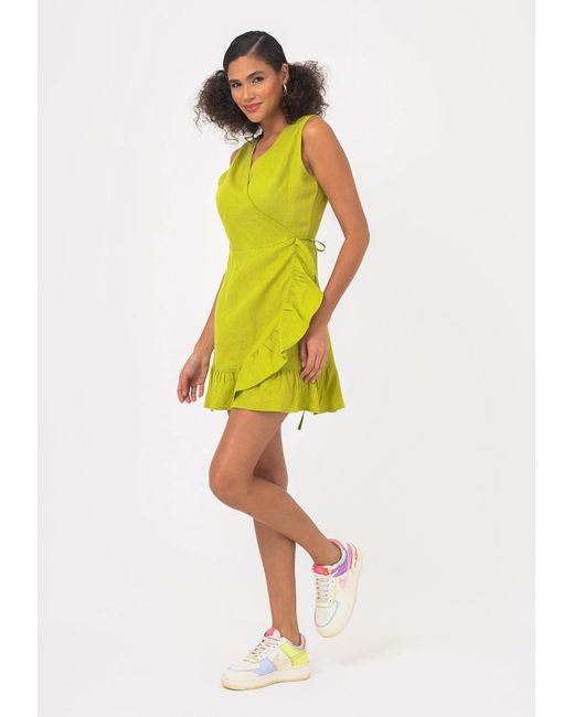 FRESHLIONS Yellow Sommerkleid 'Mailinda'