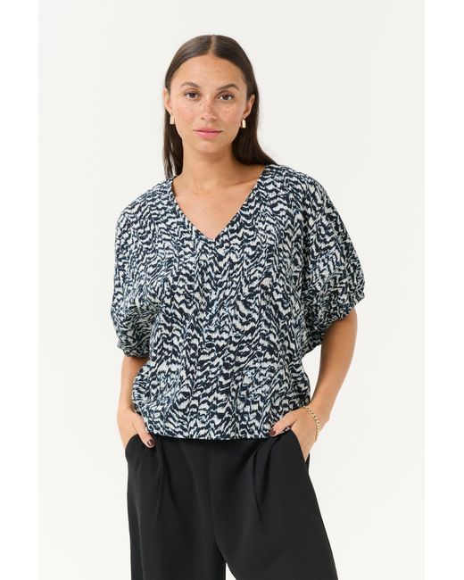 Kaffe Gray Bluse Ruffalo