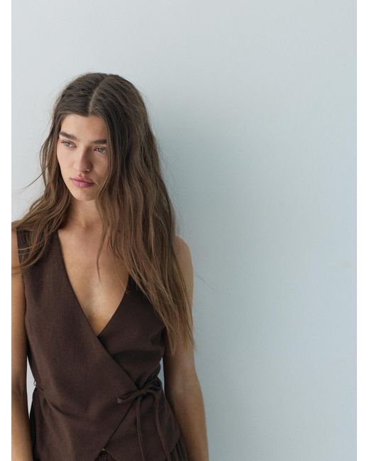 Pull&Bear Brown Anzugweste
