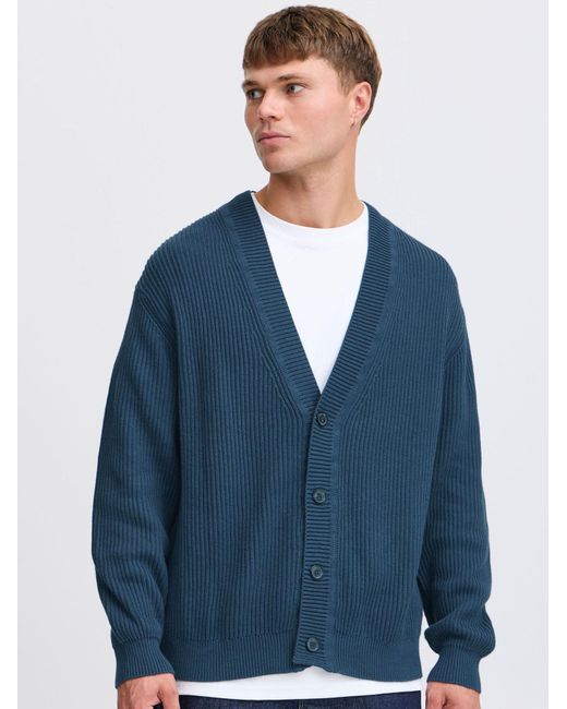 Solid Strickjacke in Blue für Herren
