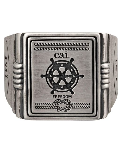 Caï Ca Ring in Metallic für Herren
