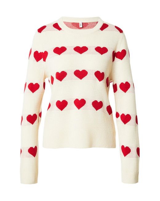 ONLY Red Pullover Onlelyna