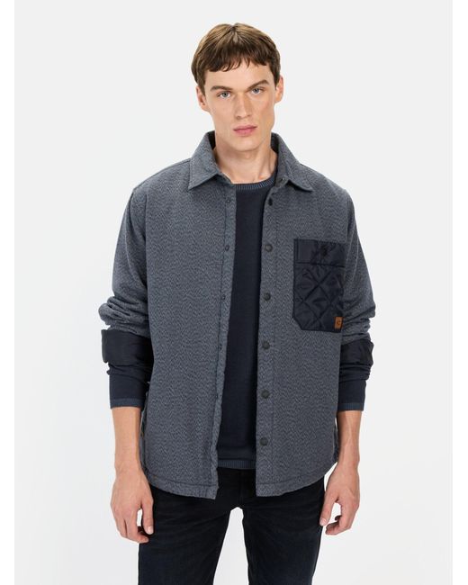 Camel Active Overshirt Aus Reiner Baumwolle in Blue für Herren