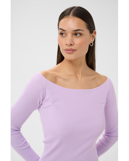 Kaffe Purple Pullover Kaliara