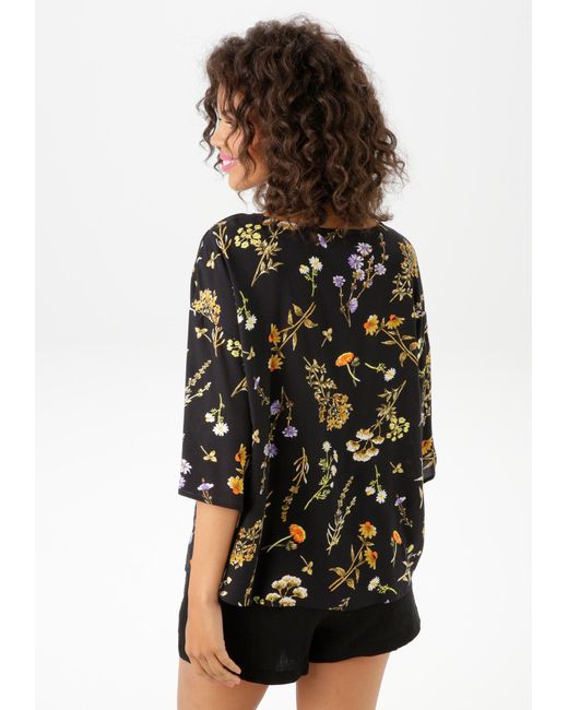Aniston CASUAL Black Bluse