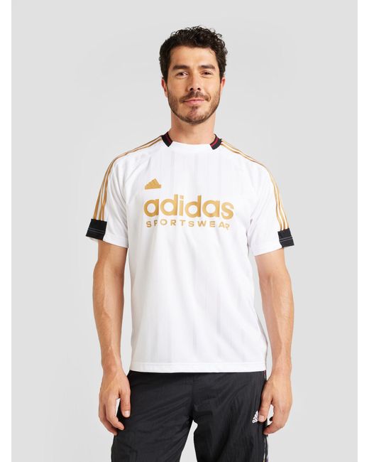 Adidas Sportshirt 'tiro' in White für Herren