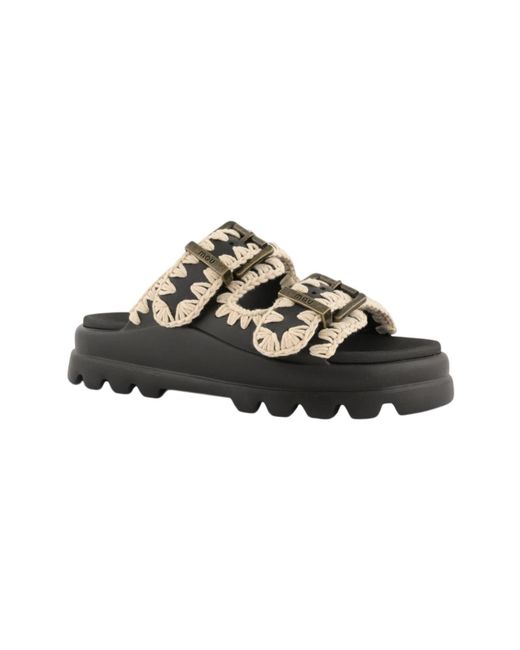 Mou Black Pantolette