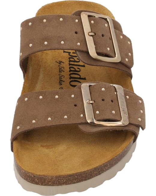 Palado by Sila Sahin Brown Pantolette 'Samos Glint'