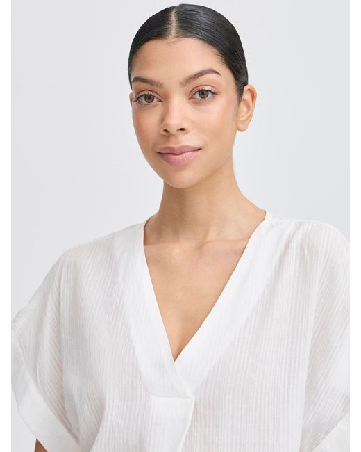 B.Young White Bluse Byibeen