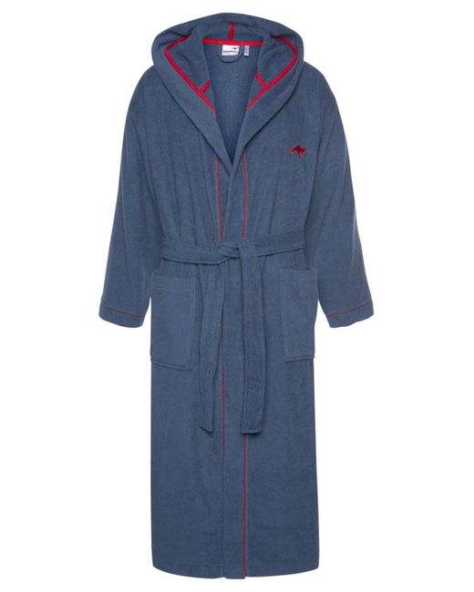 Kangaroos Blue Bademantel