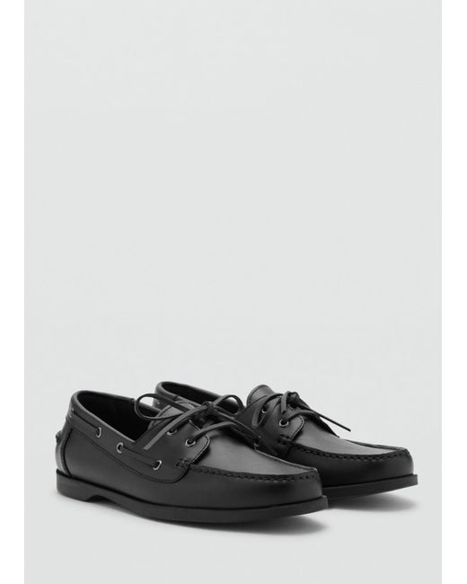 Mango Mokassin Nautic in Black für Herren