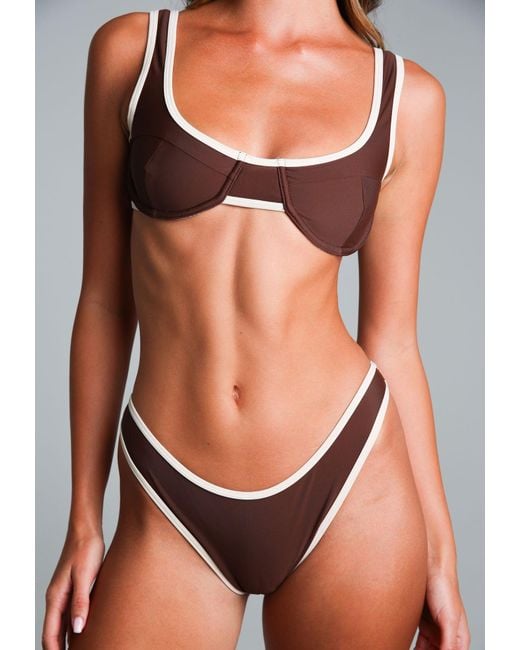 Moda Minx Brown Bikinitop
