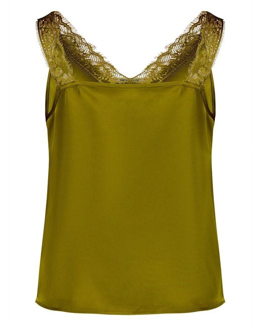 Zero Green Basic-Top Mit V-Ausschnitt