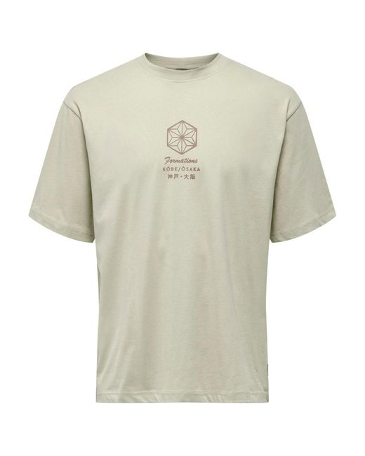 Only & Sons T-shirt 'malik' in White für Herren