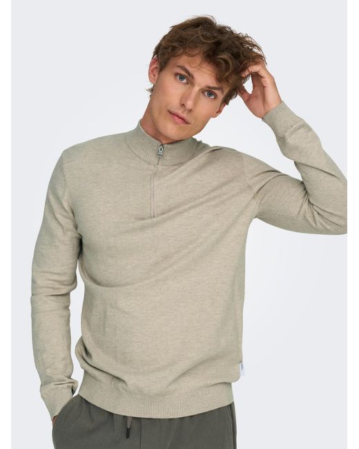 Only & Sons Pullover Onsloui in Natural für Herren