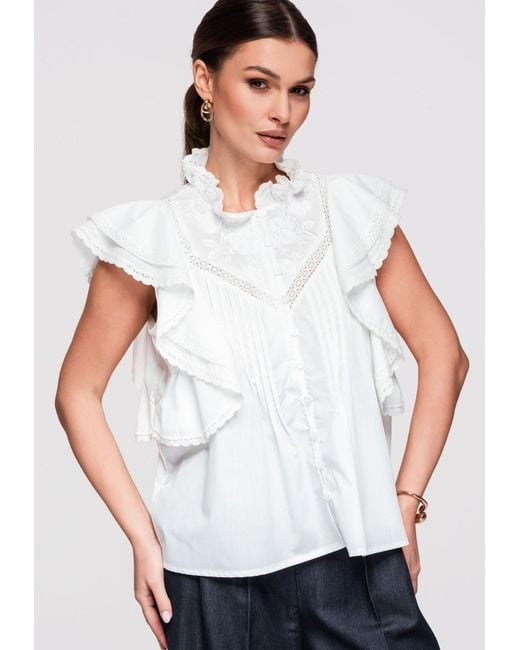 Ombre White Bluse