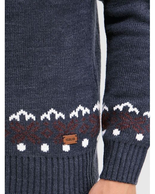 Solid Pullover Norwin in Blue für Herren