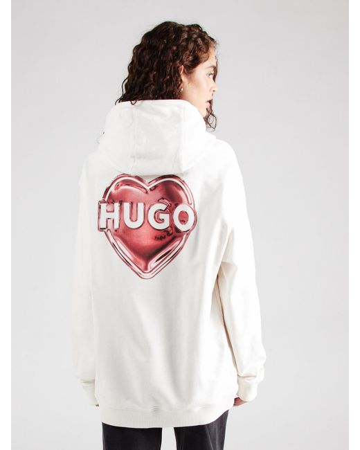 HUGO White Sweatshirt 'Dejandra'