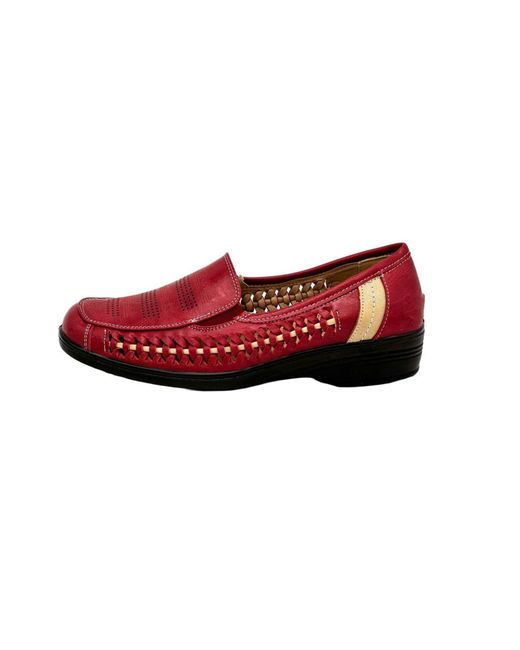 Nowaland Red Slipper Woven Comfort Slip-Ons