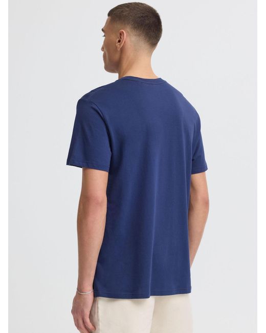 Solid Rundhalsshirt Sduwe in Blue für Herren