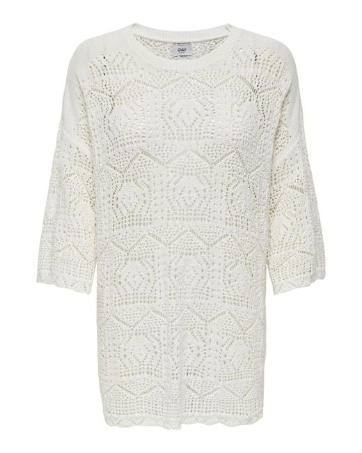 ONLY White Pullover 'Onlbea'