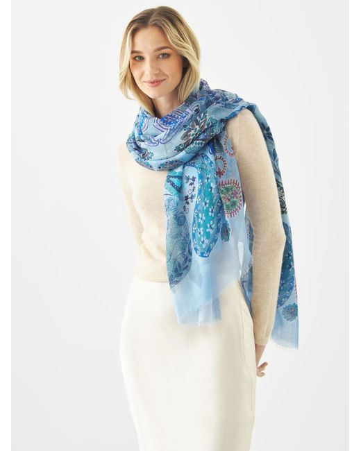Codello Blue Schal Paisleymuster