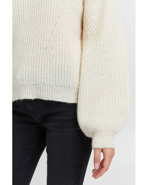 Pulz White Pullover Iris