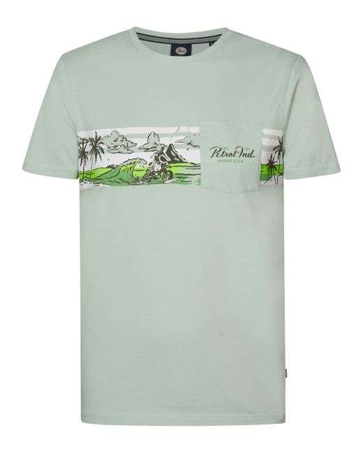 Petrol Industries T-shirt 'classic' in Green für Herren