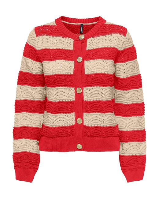 ONLY Red Strickjacke 'Onlcrystal'