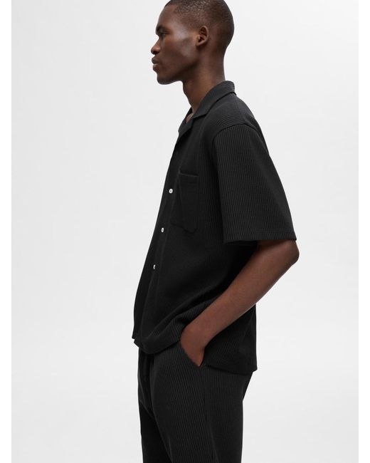 SELECTED Hemd 'casper' in Black für Herren
