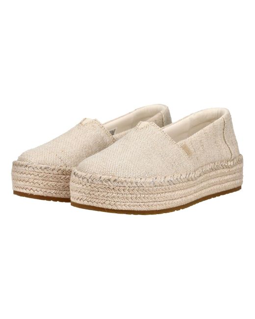 TOMS Natural Halbschuhe Textil Espadrille