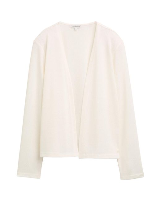 Tom Tailor White Strickjacke