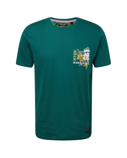 Brave Soul T-shirt in Green für Herren