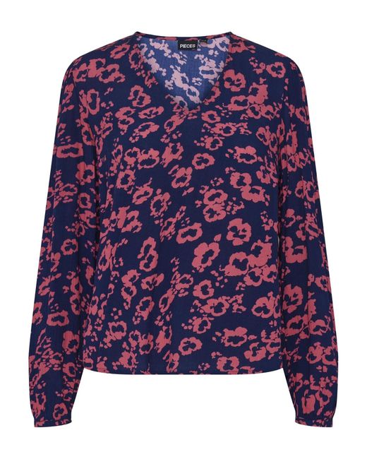 Pieces Blue Bluse 'Pcparoline'