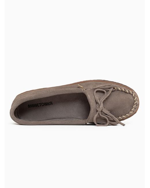 Minnetonka Gray Mokassin Kilty