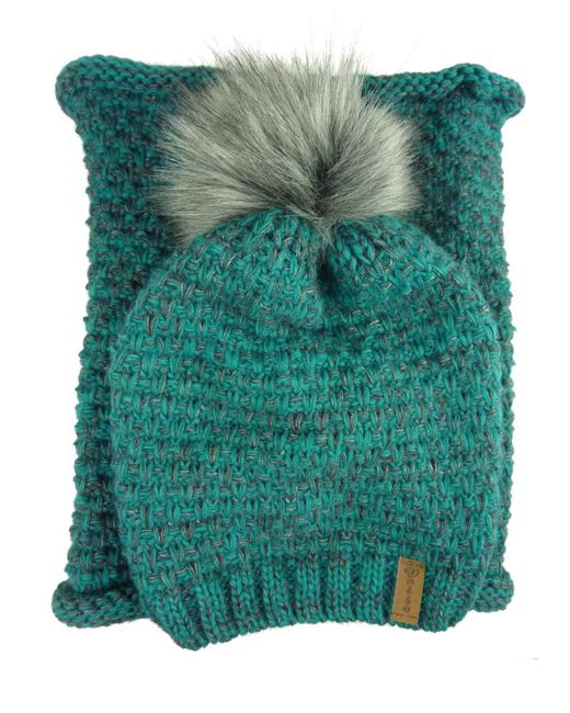 Kumixi Green Mütze Set: Mütze & Loop Schal