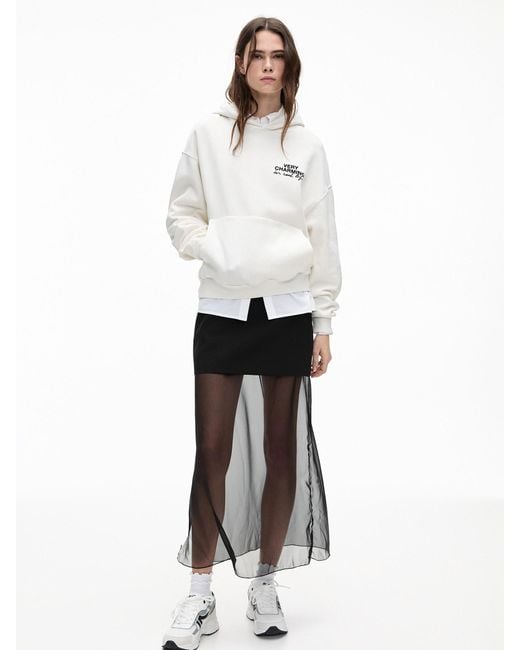 Pull&Bear White Sweatshirt
